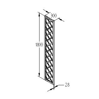 Forest Hidcote Lattice 1.8mtr x 300mm - Treated Timber (Pack of 4)