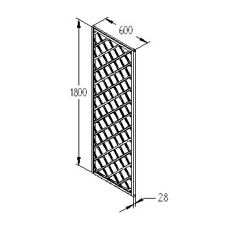 Forest Hidcote Lattice 1.8mtr x 600mm - Treated Timber (Pack of 4)