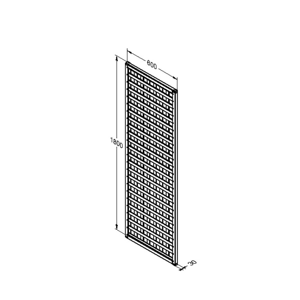 Forest Premium Framed Trellis 1.8m x 0.6m Treated Timber (Pack of 10)