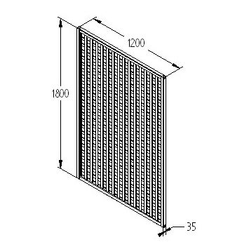 Forest Premium Framed Trellis 1.8m x 1.2m Treated Timber (Pack of 10)