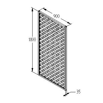Forest Rosemore Lattice 1.8mtr x 0.9mtr Treated Timber (Pack of 10)