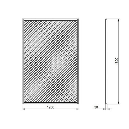 Forest Rosemore Lattice 1.8mtr x 1.2mtr Treated Timber (Pack of 6)