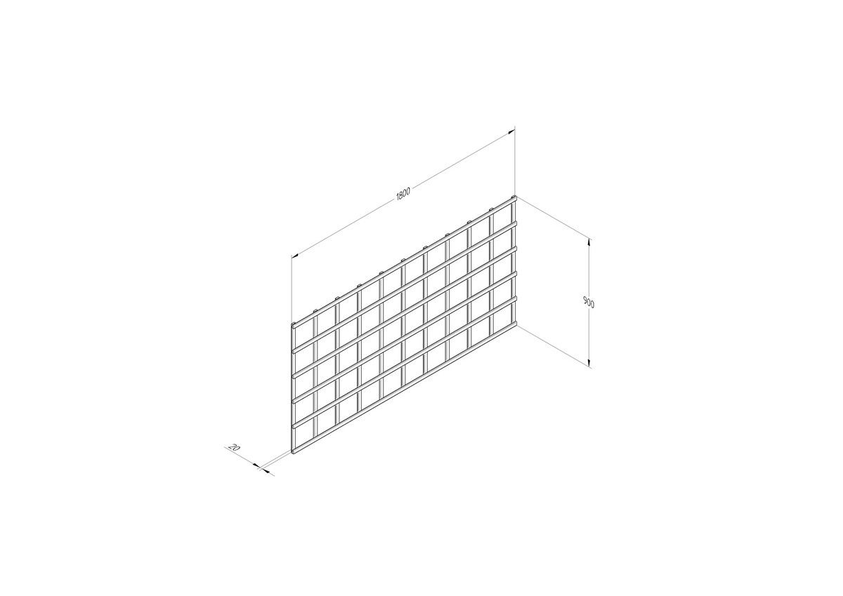 Forest Smooth Planed Trellis 1.8m x 0.9m - Pack of 6