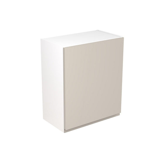 KitchenKit Flatpack J-Pull Wall Cabinet 600mm - Super Gloss Light Grey