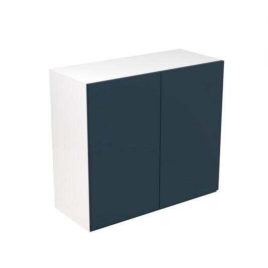 KitchenKit Flatpack J-Pull Wall Cabinet 800mm - Ultra Matt Indigo Blue