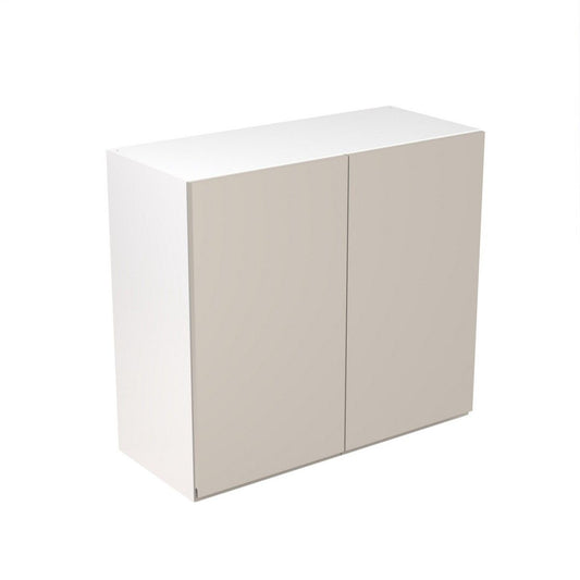 KitchenKit Flatpack J-Pull Wall Cabinet 800mm - Ultra Matt Light Grey
