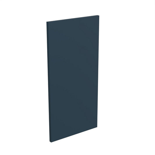 KitchenKit Flatpack J-Pull Wall End Panel 800mm - Ultra Matt Indigo Blue