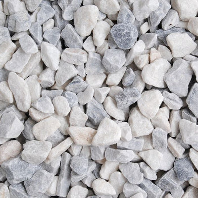 Long Rake Spar 20mm Polar Ice Chippings - Prepacked Bag