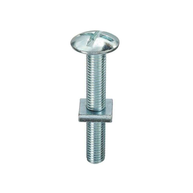 M8 x 160 Bright Zinc-Plated Roofing Bolts – 100 Pack