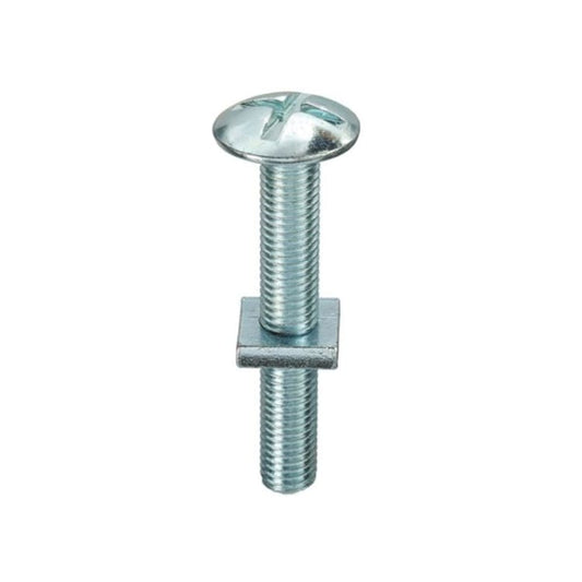 M8 x 160 Bright Zinc-Plated Roofing Bolts – 100 Pack