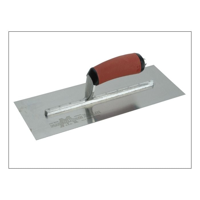 Marshalltown Curved Stainless Steel Finishing Trowel with Durasoft Handle 14"