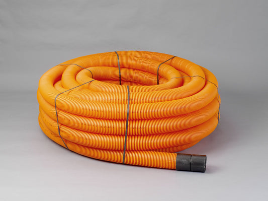 Naylor MetroDuct Twinwall Coiled Ducting 50/63mm x 50mtr - Orange