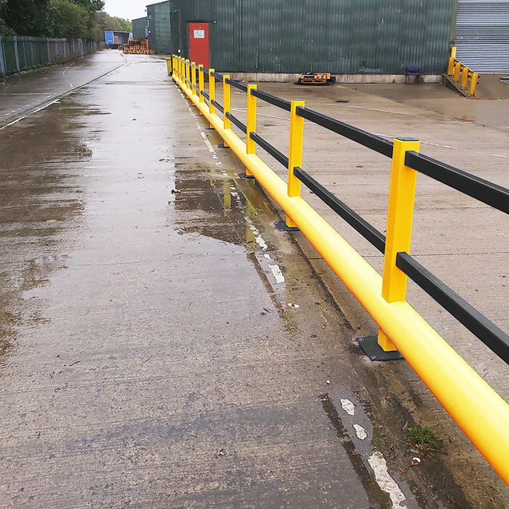 Pedestrian Bumper Barrier - Single Bumper - Yellow & Black
