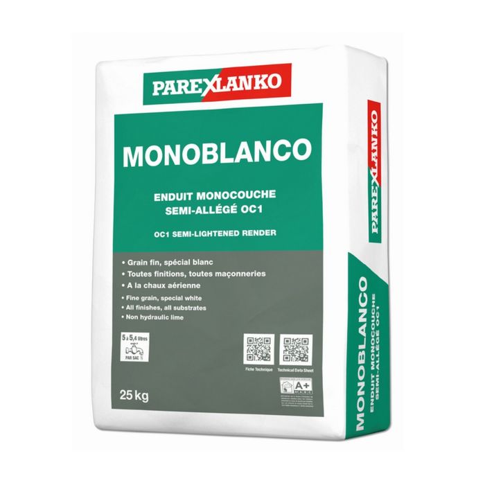 Parex Monoblanco One Coat Render 25kg - Bright White