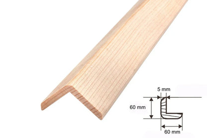 Pine Wood Internal External Edge Moulding Corner Angle Trim 90°