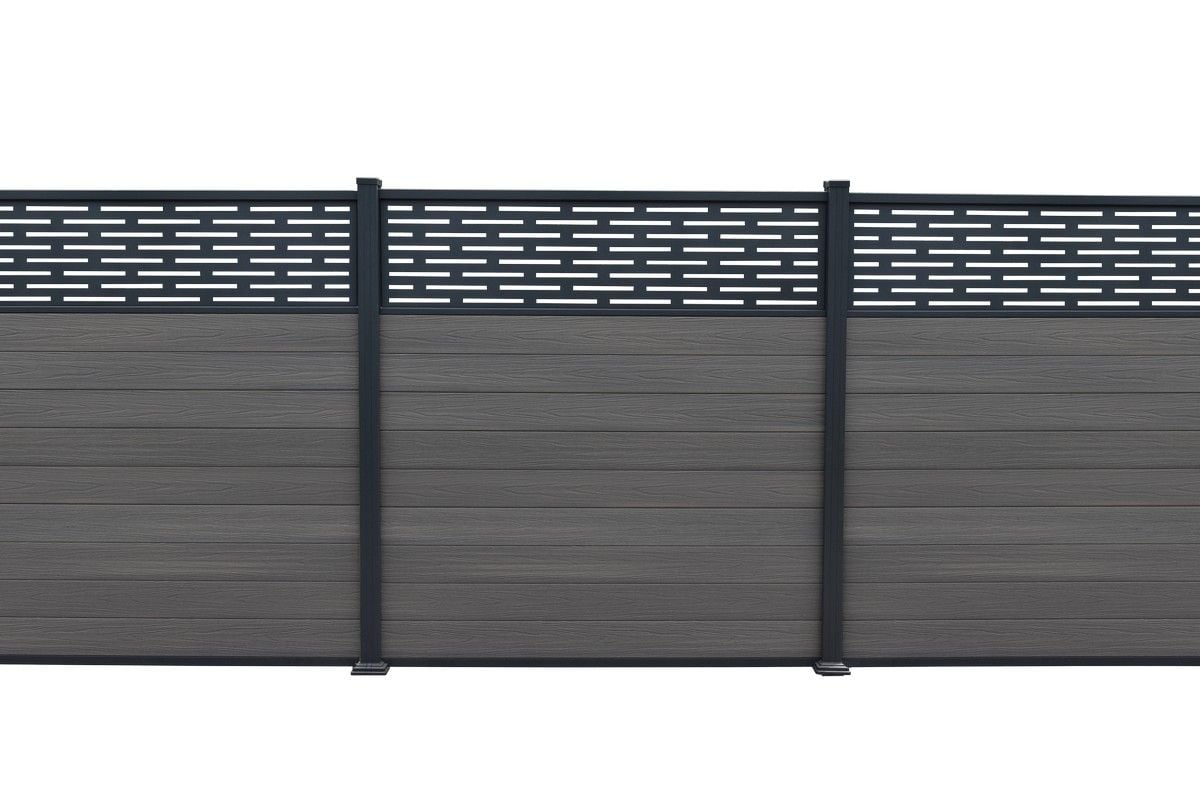 Piranha Composite Horizontal Fence Trellis 1800 x 450 x 20mm - Grey