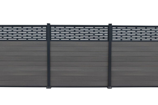 Piranha Composite Horizontal Fence Trellis 1800 x 450 x 20mm - Grey