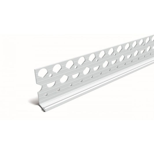 Plaster Stop Bead 10x58mm x 2.5m - PVCu