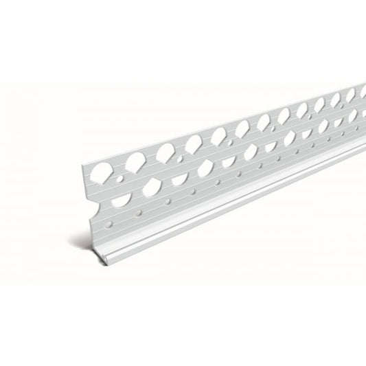 Plaster Stop Bead 15x45mm x 2.5m - PVCu