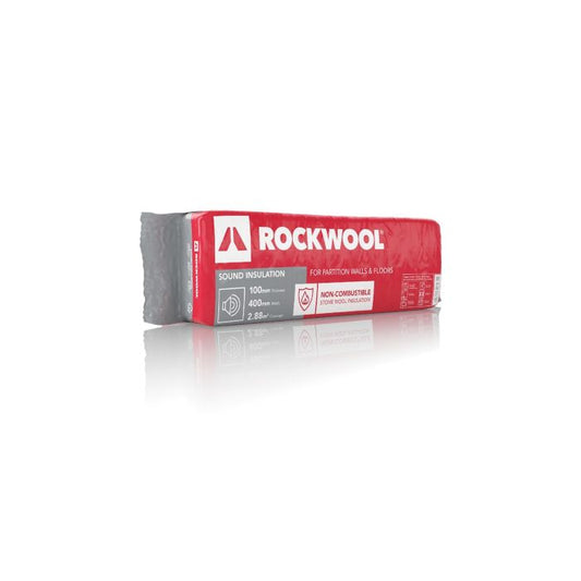 Rockwool Sound Insulation 1200 x 400 x 100mm (2.88m2) Pack of 6