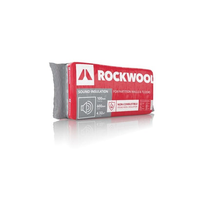Rockwool Sound Insulation 1200 x 600 x 100mm (4.32m2) Pack of 6