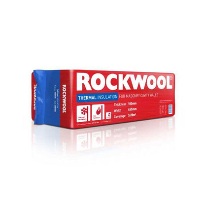 Rockwool Thermal Insulation Cavity Batt 1200 x 455 x 100mm (3.28m2 per pack) 6 Pack