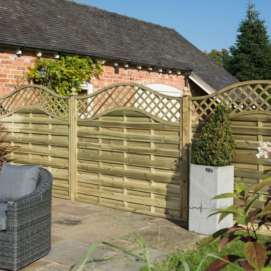 Rowlinson Grosvenor Screen 6ft x 6ft - Natural Timber Finish (Pack of 3)