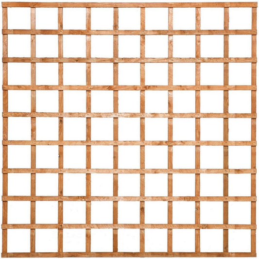 Rowlinson Heavy Duty Trellis 6ft x 6ft - Honey Brown (Pack of 3)