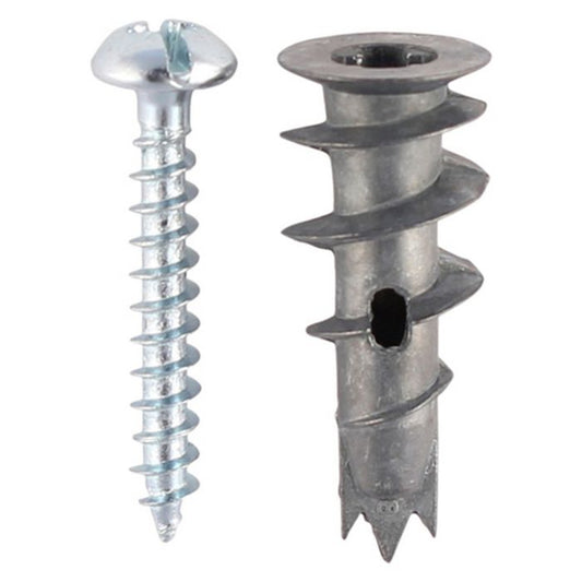 TIMco Metal Speed Plug with Screw Plasterboard Fixing 31.5mm (Bag of 75)