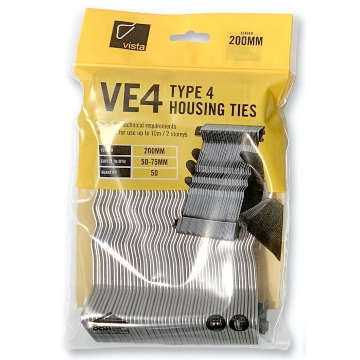 Vista Type 4 Housing Ties 200mm - Stainless Steel (Bag of 50)