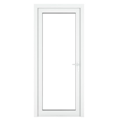 Crystal uPVC Door Full Glass (Left Hand) Open In 890 x 2090mm Clear - White