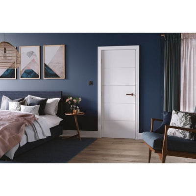 LPD Horizontal Four Line Internal Door 1981 x 686mm Primed White