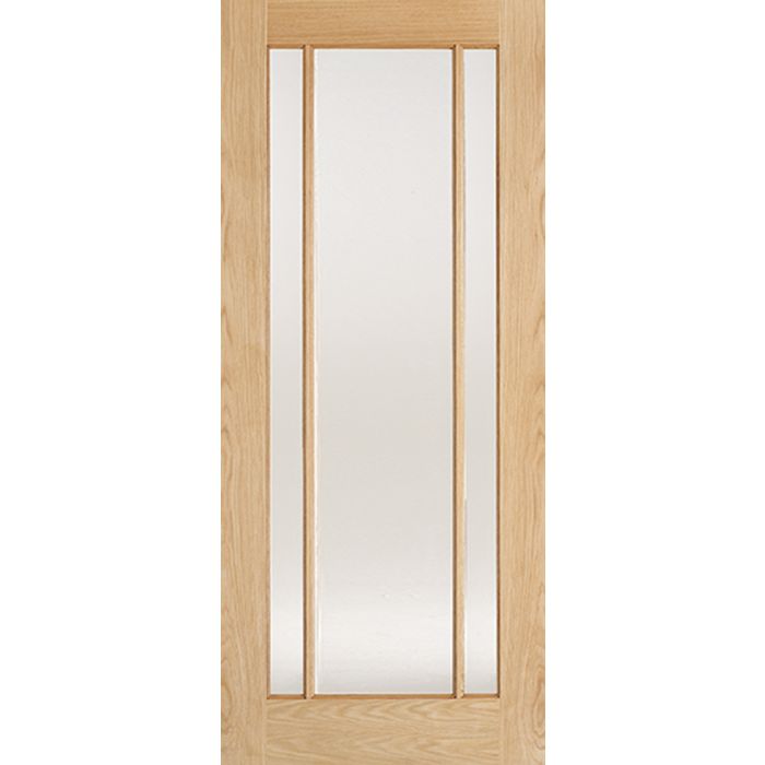 LPD Lincoln 3L Glazed Internal Door 2040 x 626mm Unfinished Oak