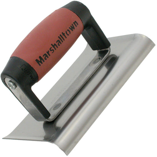 Marshalltown M176D Durasoft Grip Cement Edger 6" x 3" - Burgundy/Steel