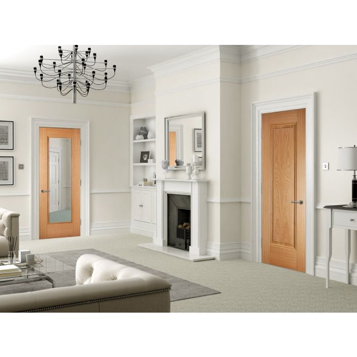LPD Eindhoven 1L Glazed Internal Door 1981 x 686mm Pre-Finished Oak