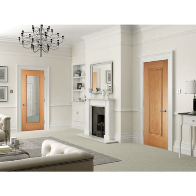 LPD Eindhoven 1L Glazed Internal Door 1981 x 838mm Pre-Finished Oak