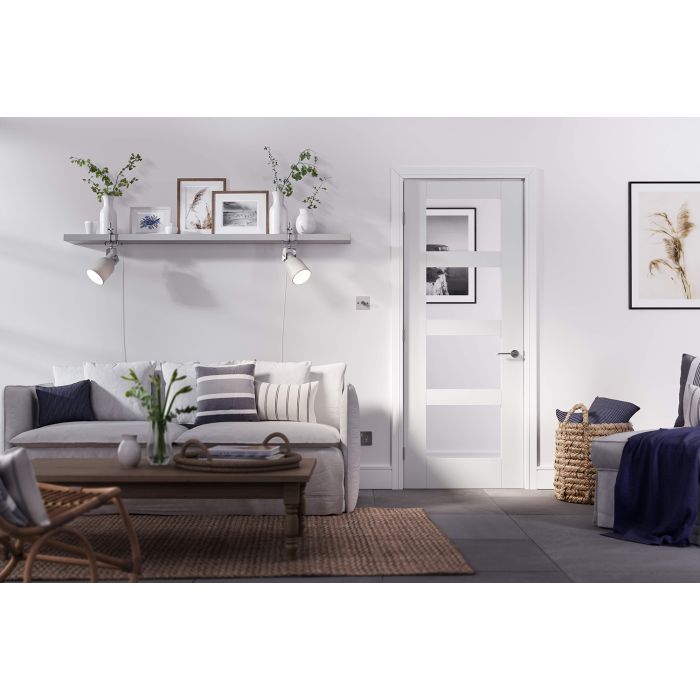 LPD Shaker 4L Glazed Internal Door 1981 x 762mm Primed White