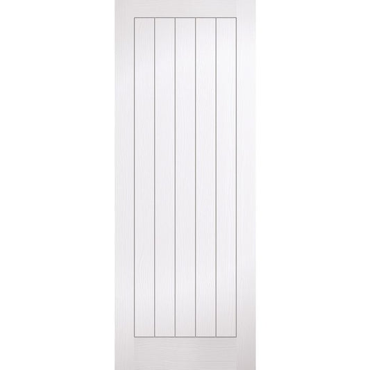 LPD Textured Vertical 5P Internal Fire Door 1981 x 686mm Primed White Composite