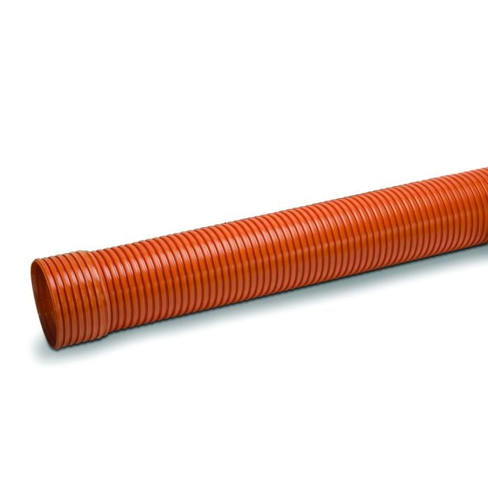 PolySewer Single Socket Sewer Pipe - 225mm x 3mtr - Terracotta - PS1032 (Inc Seal)
