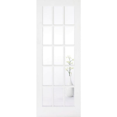 SA Solid Core Internal Door - Primed - SA15L Clear Glazed 1981 x 762mm White WFSA30