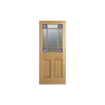 Downham Solid Core Internal Door - Unfinished & Unglazed 1981 x 686mm Oak PPDOW27OAK