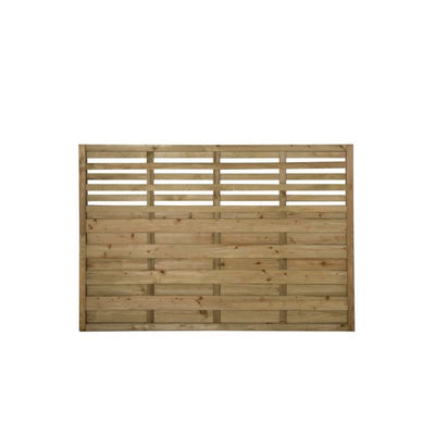 Forest Decorative Kyoto Fence Panel 1.8m x 1.2m Treated Timber (Pack of 3)