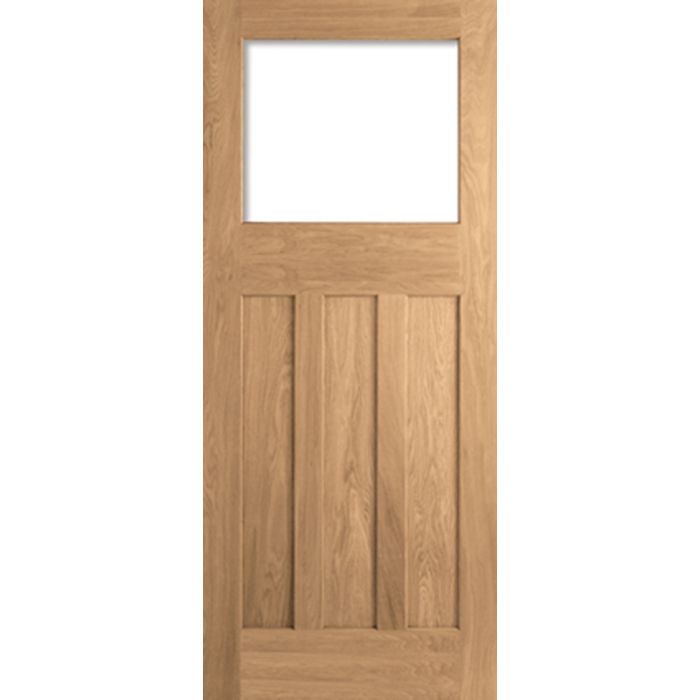DX Solid Core Internal Door - Unfinished - DX 30's Style Unglazed 1981 x 686mm Oak PPODX27OAK