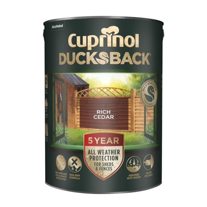 Cuprinol 5 Year Ducksback 5ltr Rich Cedar