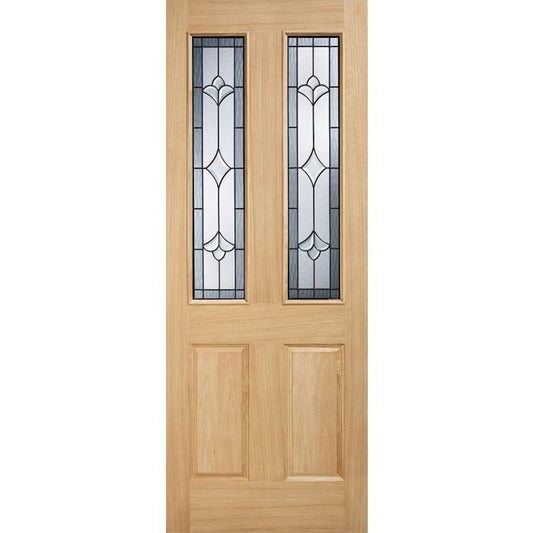 Salisbury Oak External Door - Part L 2P/2L RM1S Part Obscure DG 1981 x 838mm OWDSAL33