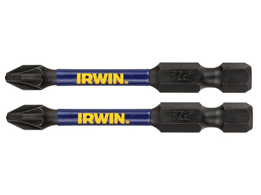 Irwin Impact Pro Performance Pozidriv Screwdriver Bits PZ3 57mm (2 Pack)