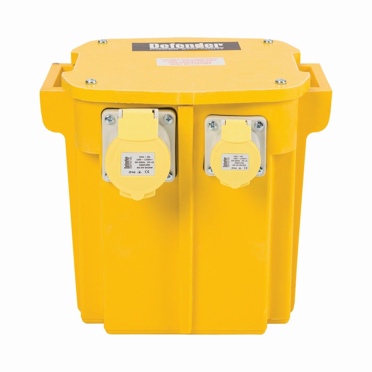 Defender Portable Transformer - 5kVA 110V 16A/32A - Yellow