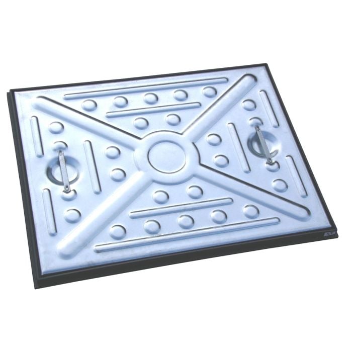EJ 5tn Galvanised Manhole Cover - 600 x 450mm