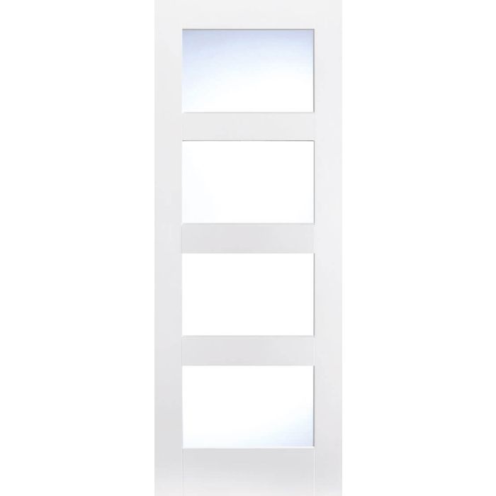LPD Shaker 4L Glazed Internal Door 1981 x 762mm Primed White