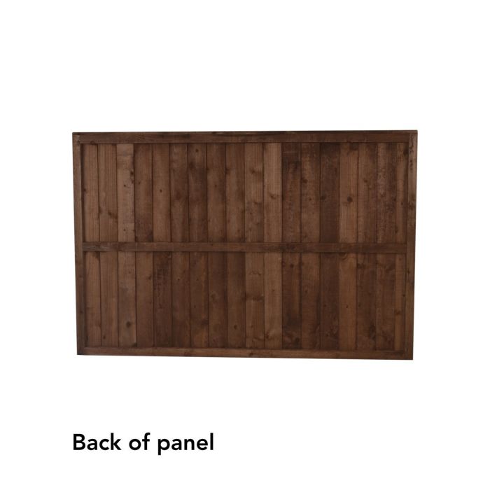 Forest Pressure Treated Closeboard Fence Panel 6ft x 4ft (1.83m x 1.22m) Brown - Pack of 3